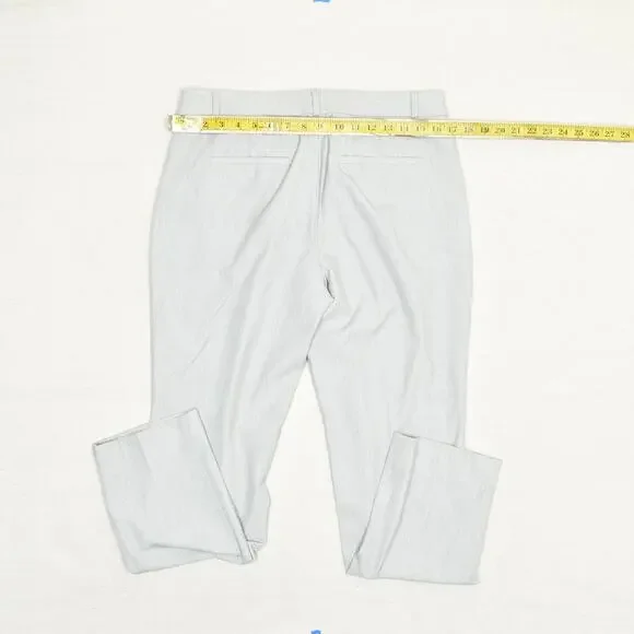 Banana Republic Women's Dress Pants Skinny Polyester Gray Size 10 Ryan Zip Solid - Picture 4 of 8